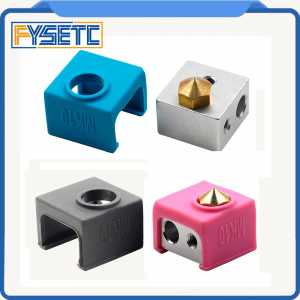 2X MK10 Silicone Socks Blue Black Pink instead ceramic insulation For Wanhao i3 QIDI TECH  SILICONE HEATER BLOCK COVER