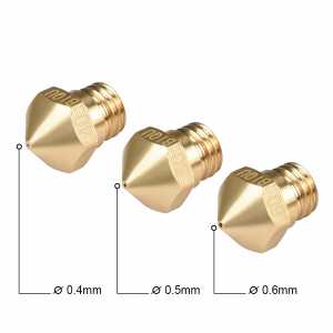 10pcs 3D Printer Parts MK10 Brass Nozzle M7 thread 0.2/0.3/0.4/0.6/0.8mm For 1.75mm Filament Hotend Extruder