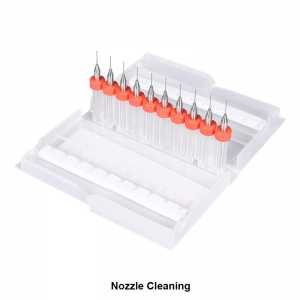 1set 10pcs 0.4mm Nozzle Cleaning Drill Bits with Case for 3D Printer Nozzle Cleaning Makerbot Mendel Reprap mk8 mk10 v6 nozzle