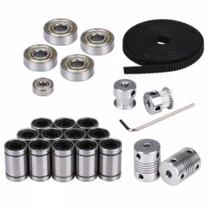 3D printer parts GT2 Belt reprap movement kit GT2 belt pulley gear 608ZZ bearing LM8UU 624ZZ bearing 3D printer part