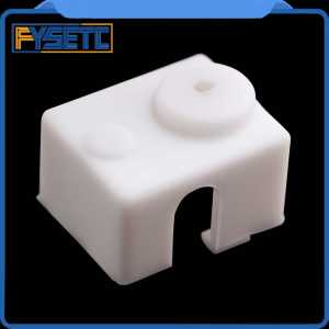 4X  V6 Heater Block Fixings Silicone Insulation Sock White non-Official Heated Block For V6 PT100 Hotend Warm Cover Sock