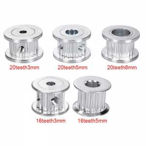 1PC GT2 Idler Timing Pulley 16/20 Teeth Wheel Bore 3/5/8mm Aluminium Gear Teeth Width 6mm 3D Printers Parts For Reprap Part
