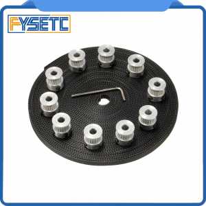 1set 10m 33ft 2GT GT2 Timing Belt 6mm wide +10pcs 20Teeth GT2 Timing Pulley Bore 5mm for 3D printer CNC Free Shipping