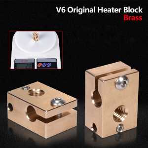 High Temperature V6 Heater Block Brass for E3D V6 copper hotend 3D Printer Parts Hardened Steel Heat Block Nozzle Titan extrude