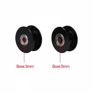 10pcs 3D printer part Idler pulley GT2 Black Color Aluminum Toothless Timing Belt C 20 teeth for GT2-6mm Width 5mm Timing Belt