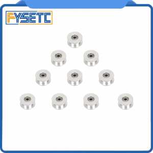 9pcs Replacing 623h Bearings Prusa i3 MK3/MK2 3mm Bore X/Y Axis Timing Belt Aluminum Anodized Flat Idler Roller Bearing Pulley