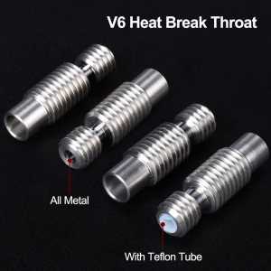 High Precision V6 Heat Break Throat All Metal/Teflonto PTFE Tube For E3d V6 Hotend Bowden Eextruder 1.75mm 3D Printer Parts