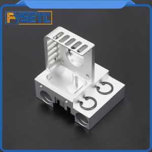 Aluminum Alloy X Shaft Carriage Kit Silver Nema 17 Motor Mount +X Slider+ Belt Clip For Prusa I3 MK2 E3d Titan Aero Extruder