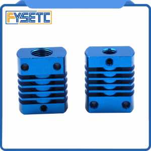 2pcs Blue MK10 V6 Heat Sink Radiator Fit 22mm Cooling Fan Aluminum Fins With Size 27x22x12mm Hot For CR8/CR10 3D Printer