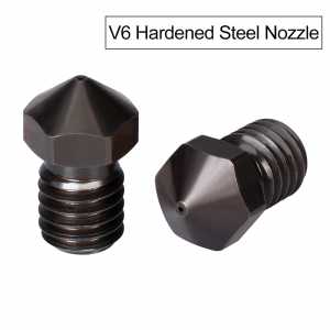 High Quality V6 Nozzle Hardened Steel V5 3D Printer Parts PEI PEEK Carbon Fiber 1.75mm 0.4mm Filament M6 For E3D Titan Hotend