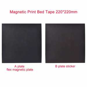 1 Set 3D Printer Parts Magnetic Print Bed Tape 220x220mm Print Sticker Build Plate Tape Flex Heated Bed Plate suit Pla Abs