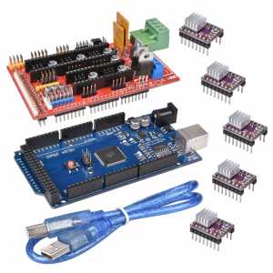 3D Printer 1pc Mega 2560 R3 + 1pc RAMPS 1.4 control panel+ 5pcs DRV8825 Stepper Motor Drive Carrier Reprap for 3D printer kit
