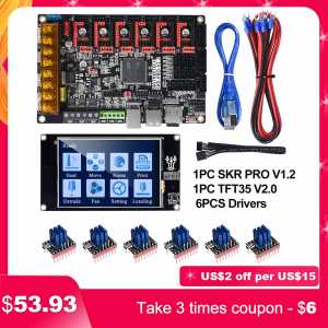 BIGTREETECH SKR PRO V1.2 32Bit Control Board+TFT35 V2.0+TMC2209 SPI TMC2208 Uart TMC2130 3D Printer Parts Skr V1.4 MKS SGEN L
