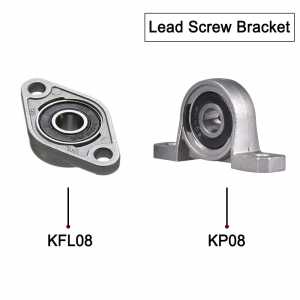 Horizontal KFL08 Vertical KP08 Bearing Bracket parts For 3D Printer T8 Trapezoidal Lead Screw Stainless Steel Mounted Stand