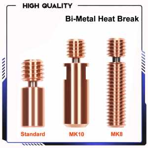 BIQU High Quality Bi-Metal Heatbreak MK10 MK8 Throat For E3D V6 Dragon Hotend Heater Block 1.75mm 3D Printer Parts heat break