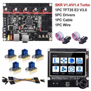 BIGTREETECH SKR V1.4 BTT SKR V1.4 Turbo 32 Bit Board+TFT35 E3 V3.0 3D Printer Parts TMC2130 TMC2209 TMC2208 MKS SGEN L Ender3