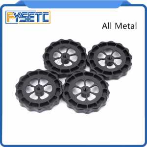 4pcs 3D Printer Parts Big Hand Twist Leveling Nut All Metal For TEVO Tornado 3D Printer Ultimate Leveling Knob Leveler M5 thread