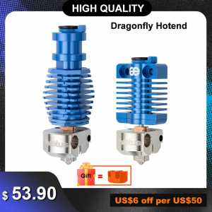 BIQU BMO BMS Dragonfly Hotend Bimetal Heat Break Plated Copper V6 Nozzle Titan BMG Extruder 3D Printer Parts For Ender3 CR10