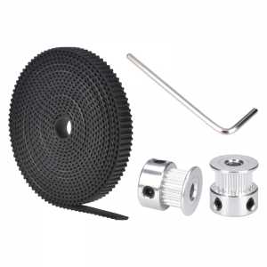 GT2 16 Teeth  bore 5mm Pulley with 2m GT2-6mm Width Open timing Belt KIT For 3D Printer(4xM3 setscrews and 1xAllen Key
