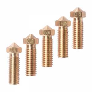 Volcano nozzle 3D printer All metal brass 3D Lengthen extruder nozzle 0.6/0.8/1.0/1.2mm For 1.75/3.0mm filament