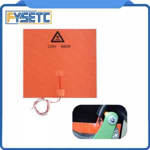 1PC Silicone Heater Pad 220V 600W 400x400mm For CR-10 S4 3D Printer Bed With Adhesive Backing