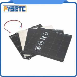 Clone Prusa i3 MK3 Magnetic Heated Bed MK52 Wiring Thermistor Kit With Magnet + Steel Sheet +2pcs Black Sticker For Prusa i3 MK3