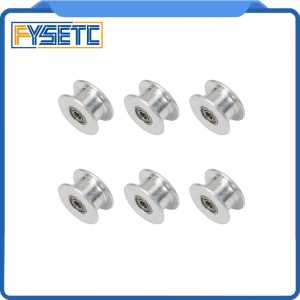 6pcs Replacing 623h Bearings Prusa i3 MK3/MK2 3mm Bore X/Y Axis Timing Belt Aluminum Anodized Flat Idler Roller Bearing Pulley
