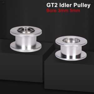 GT2 Idler Pulley without tooth synchronous Wheel Bore 3/5mm Parts with Bearing For i3MK3/MK3S MK2.5/S FDM 3D Printer Timing Belt