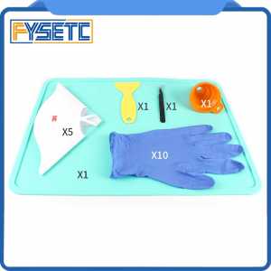 1x Silicone Slap Mat +1x Silicon Funnel Disposable Mat + 5x Filter Funnel +1x Tweezers Spade+10xgloves Tool Kit Set For DLP SLA
