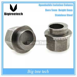 10PCS 3D printer parts Openbuilds eccentric column / isolation column hexagonal bore 5MM 6MM stainless steel 3D0287