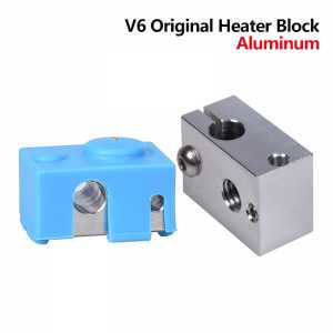 High Quality V6 Heater Block Aluminum Silicone Socks for E3D V6 J-head hotend PT100 3D Printer Parts V6 Nozzle Heat Block Titan
