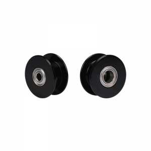 BIQU Latest GT2 Black Color Aluminum Toothless Timing Belt Idler Pulley 20 teeth for 3D printer GT2- 6mm Width Timing Belt