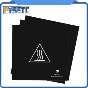 5 x 3D Printer Heated Bed Build Surface 8.4''x8.4'' Frosted Heated Bed 214x214mm Black Bed Build Sheet 100% No Adhensive Residue