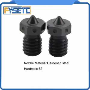 5pcs Nozzle Hardened Steel V6 Nozzles For High Temperature 3D Printing PEI PEEK Carbon Fiber Filament For E3D Titan Aero Hotend