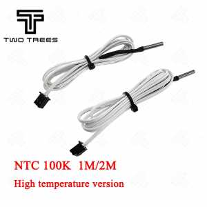 5pcs/lot 100K ohm NTC 1M/2M Line 3950 Thermistors Sensors with Cable 3D Print Part Temperature Part White Accessories 1m 2m long