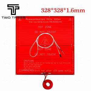 Hot bed 328*328*1.6mm MK2A RepRap RAMPS 1.4 PCB Heistor+cable+100k ohm Thermistors PCB heatbedatbed MK2A(300*300*1.6mm)for print