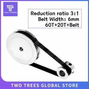 3D print patrs Timing Belt Pulley GT2 60teeth 20teeth Reduction 3:1/1:3 3D printer accessories belt width 6mm Bore 5&8&10mm.