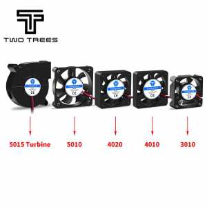 5015/4010/4020 12V&24V Cooling Turbo Fan Brushless 3D Printer Parts 2Pin For Extruder DC Cooler Blower Part Black Plastic Fans