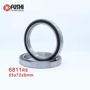 6811-2RS Bearing ABEC-1 (4PCS) 55x72x9 mm Metric Thin Section 6811 Ball Bearings 6811RS 61811RS