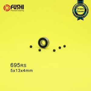 695 Hybrid Ceramic Bearing 5x13x4 mm ABEC-1 ( 1 PC) Industry Motor Spindle 695HC Hybrids Si3N4 Ball Bearings 3NC 695RS