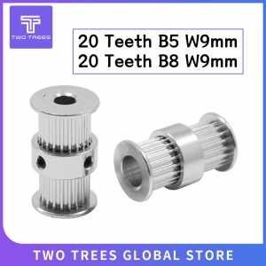 GT2-20T Double head Bore: 5mm/8mm and width : 10mm Synchronous wheel 3D Printer Part Timing pulley 2 GT for 3d print For Reprap