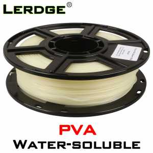 LERDGE 3d Printer PVA Filament 1.75MM Water-soluble material 0.5KG  Supporting Supplies Wash with water Consumables