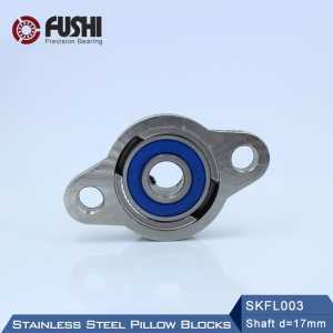 SKFL003 Bearing Shaft 17mm ( 1 Pc ) SSKFL003 Stainless Steel Pillow Block S KFL003 17 mm Bearings