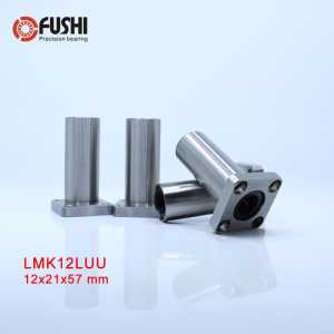 LMK12LUU Long Linear Bearing 12*21*57 mm ( 4 Pcs ) LMK 12LUU LMK 12MM Square Flange Type Bearings LMK12 LUU