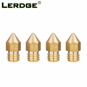 LERDGE MK8 Nozzle Printer Extruder hotend for1.75mm 3d printer parts Brass Copper Nozzle 0.2 0.3 0.4 0.5 Makerbot accessories