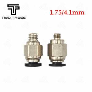 PC4-01 Pneumatic Fittings Connector Straight Air 3D Printers Parts Copper For V6 Bowden Extruder Filament PTFE tube Part M6 M5