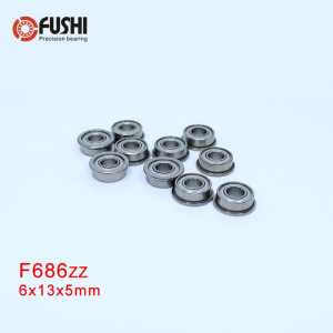 F686 ZZ Flange Bearing 6x13x5 mm ABEC-1 ( 10 PCS )  Flanged F686 Z ZZ  Ball Bearings F618/6ZZ