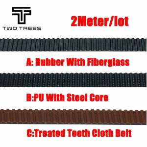 1M 2M Belt Rubber GT2 Open Timing Belt Width 6mm GT2-6mm for 3D Printer RepRap Mendel Rostock CNC GT2 Belt Pulley