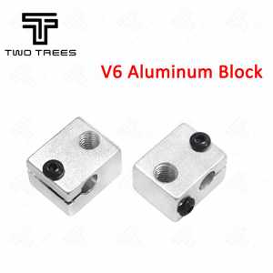 3d printer part  V6 Aluminum Block(20x16x12mm)Reprap 3D Printer Extruder V6 aluminum heater block All-Metal Extruder For Hot End