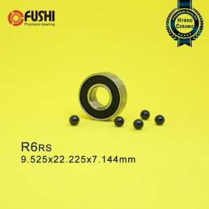 R6 Hybrid Ceramic Bearing 9.525*22.225*7.144 mm ABEC-1 ( 1 PC) Industry Motor Spindle R6HC Hybrids Si3N4 Ball Bearings 3NC R6RS